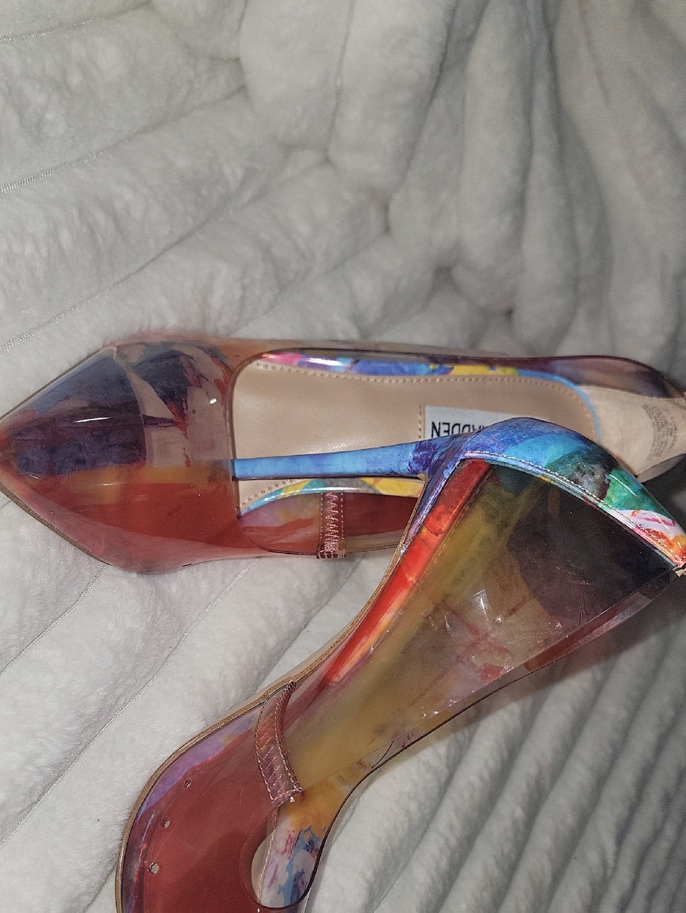 Steve Madden Iridescent Multicolor Pointed-Toe D'Orsay Heels
